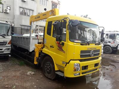 Xe tải Dongfeng Hoàng Huy 8 tấn gắn cẩu SOOSAN SC525 được đóng mới trên hệ thống khung gầm xe tải nặng tối ưu